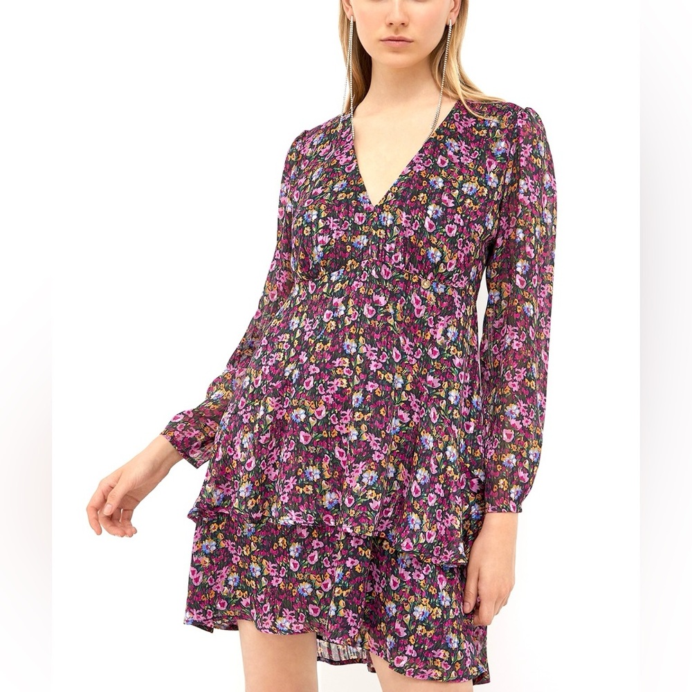 NWOT Liu Jo Multicolor Floral Long Sleeve Dress